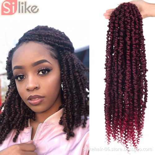 Passion Twist Hair 22inch  Pre-Looped Crochet Braids Bohemian Hair Synthetic Braiding  Hair Extension Pre-Twisted Passion Twists